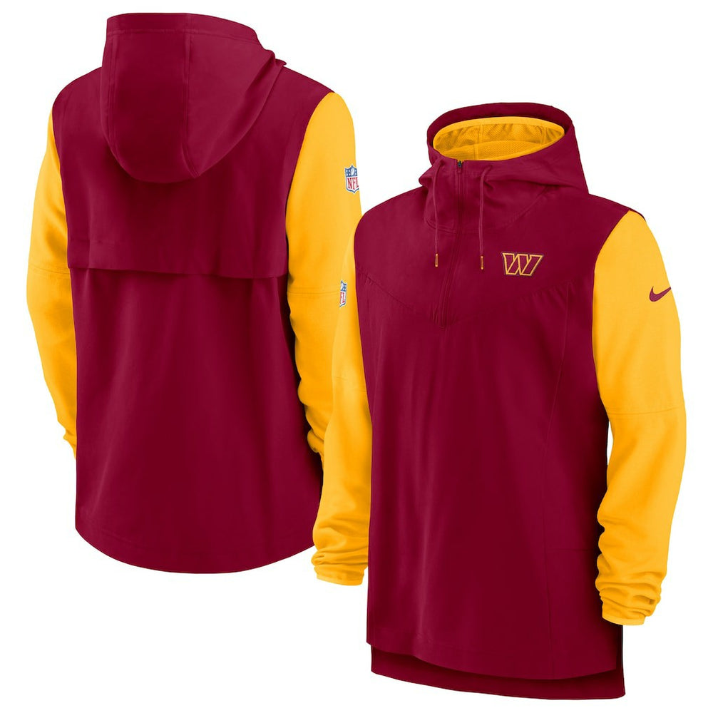 Nike Washington Commanders Sideline Player Quarter-Zip Hoodie Burgundy/Gold
