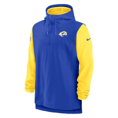 Nike Los Angeles Rams Sideline Player Quarter-Zip Hoodie Jacket Royal/Gold