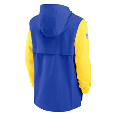 Nike Los Angeles Rams Sideline Player Quarter-Zip Hoodie Jacket Royal/Gold