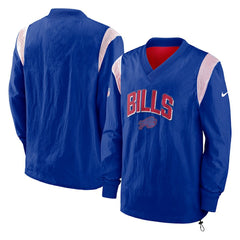 Nike Buffalo Bills Sideline Athletic Stack V-Neck Pullover Windshirt Jacket Royal