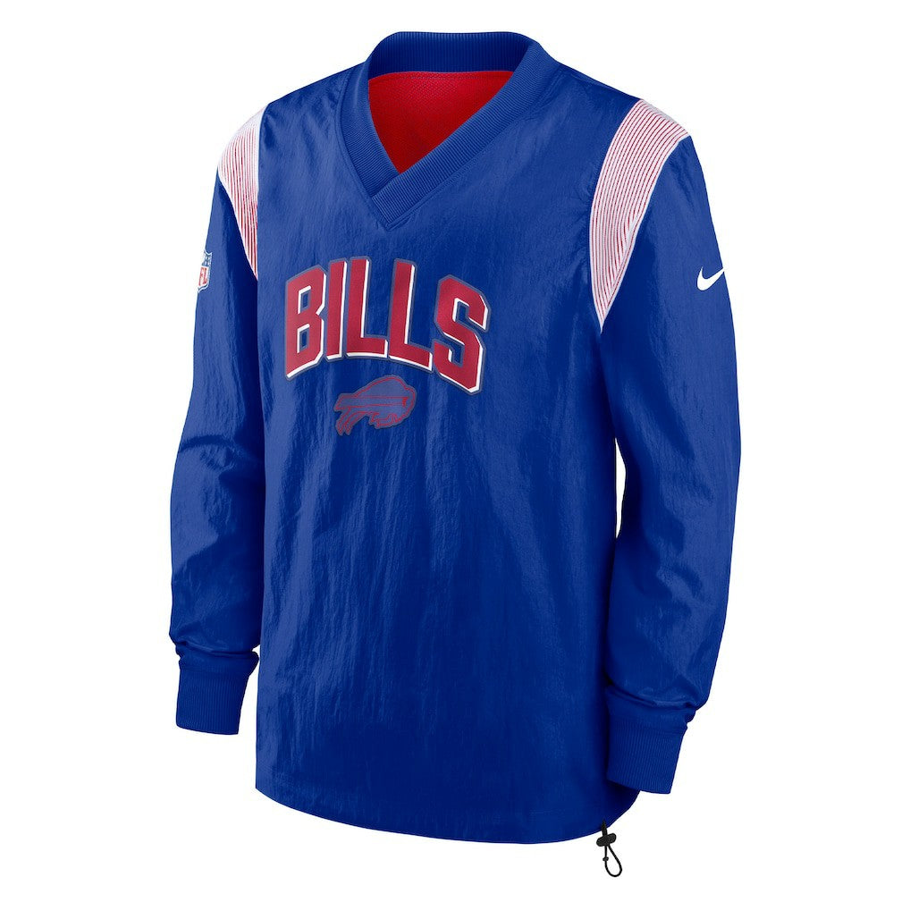 Nike Buffalo Bills Sideline Athletic Stack V-Neck Pullover Windshirt Jacket Royal