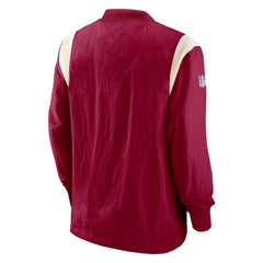 Nike Washington Commanders Sideline Athletic Stack V-Neck Pullover Windshirt Jacket Burgundy