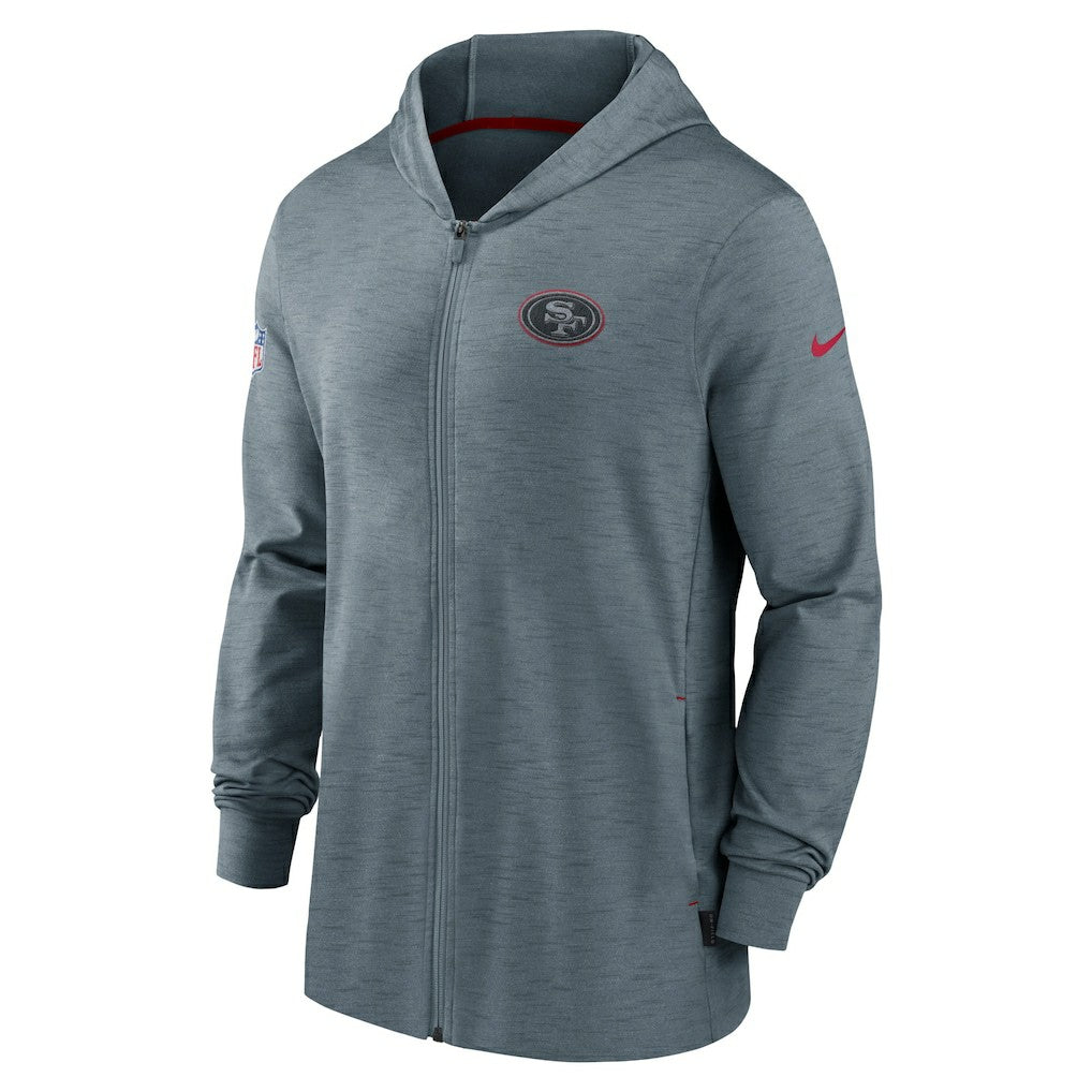 Nike San Francisco 49ers Sideline Team Pop Full-Zip Hoodie Jacket Heather Gray