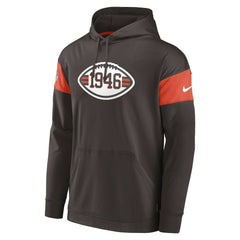 Nike Cleveland Browns Sideline Arch Jersey Performance Pullover Hoodie Brown
