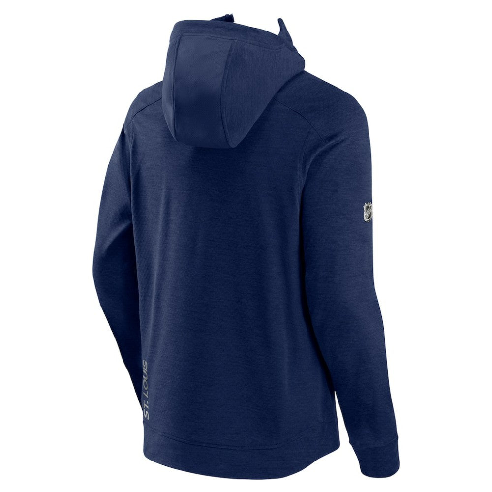 St. Louis Blues Fanatics Authentic Pro Road Tech Lightweight Full-Zip Hoodie Jacket - Navy - NHL 4509595
