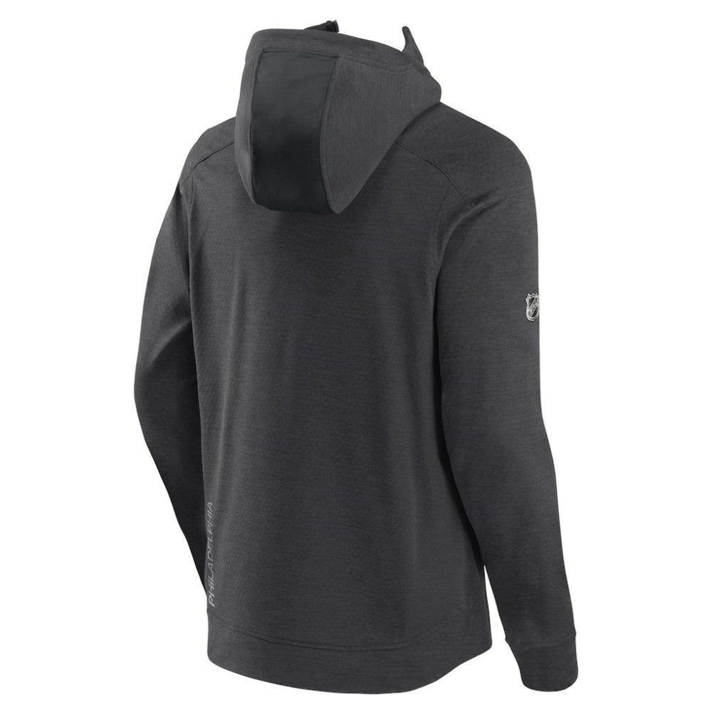 Philadelphia Flyers Fanatics Authentic Pro Road Tech Lightweight Full-Zip Hoodie Jacket - Charcoal - NHL 4509605