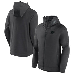 Pittsburgh Penguins Fanatics Authentic Pro Road Tech Lightweight Full-Zip Hoodie Jacket - Charcoal - NHL 4509613