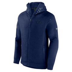 Nashville Predators Fanatics Authentic Pro Road Tech Lightweight Full-Zip Hoodie Jacket - Navy - NHL 4509615