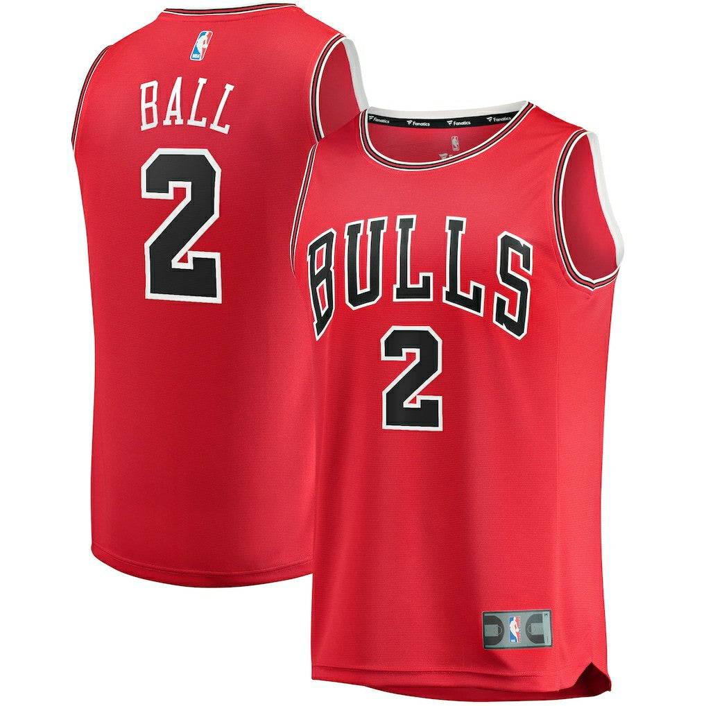 Lonzo Ball Chicago Bulls Fast Break Road Replica Jersey for sale Icon Editi- Red | Fanatics online