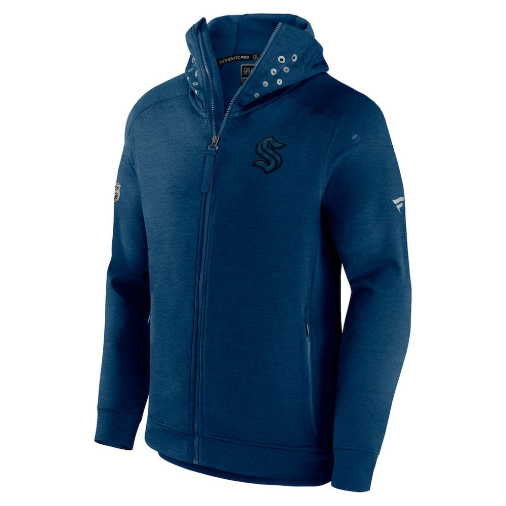 Seattle Kraken Fanatics Authentic Pro Road Tech Lightweight Full-Zip Hoodie Jacket - Navy - NHL 4509621