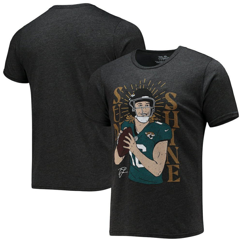 Trevor Lawrence Jacksonville Jaguars Majestic Threads Tri-Blend Player Graphic T-Shirt Black