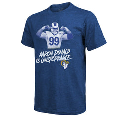 Aaron Donald Los Angeles Rams Majestic Threads Tri-Blend Player Graphic T-Shirt Royal