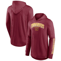 Fanatics Washington Commanders Front Runner Long Sleeve Hooded T-Shirt Burgundy