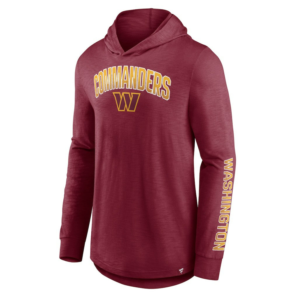Fanatics Washington Commanders Front Runner Long Sleeve Hooded T-Shirt Burgundy
