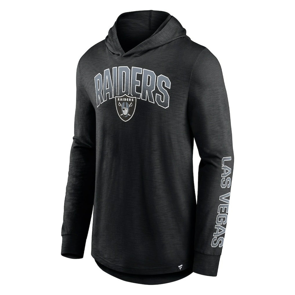 Fanatics Las Vegas Raiders Front Runner Long Sleeve Hooded T-Shirt Black