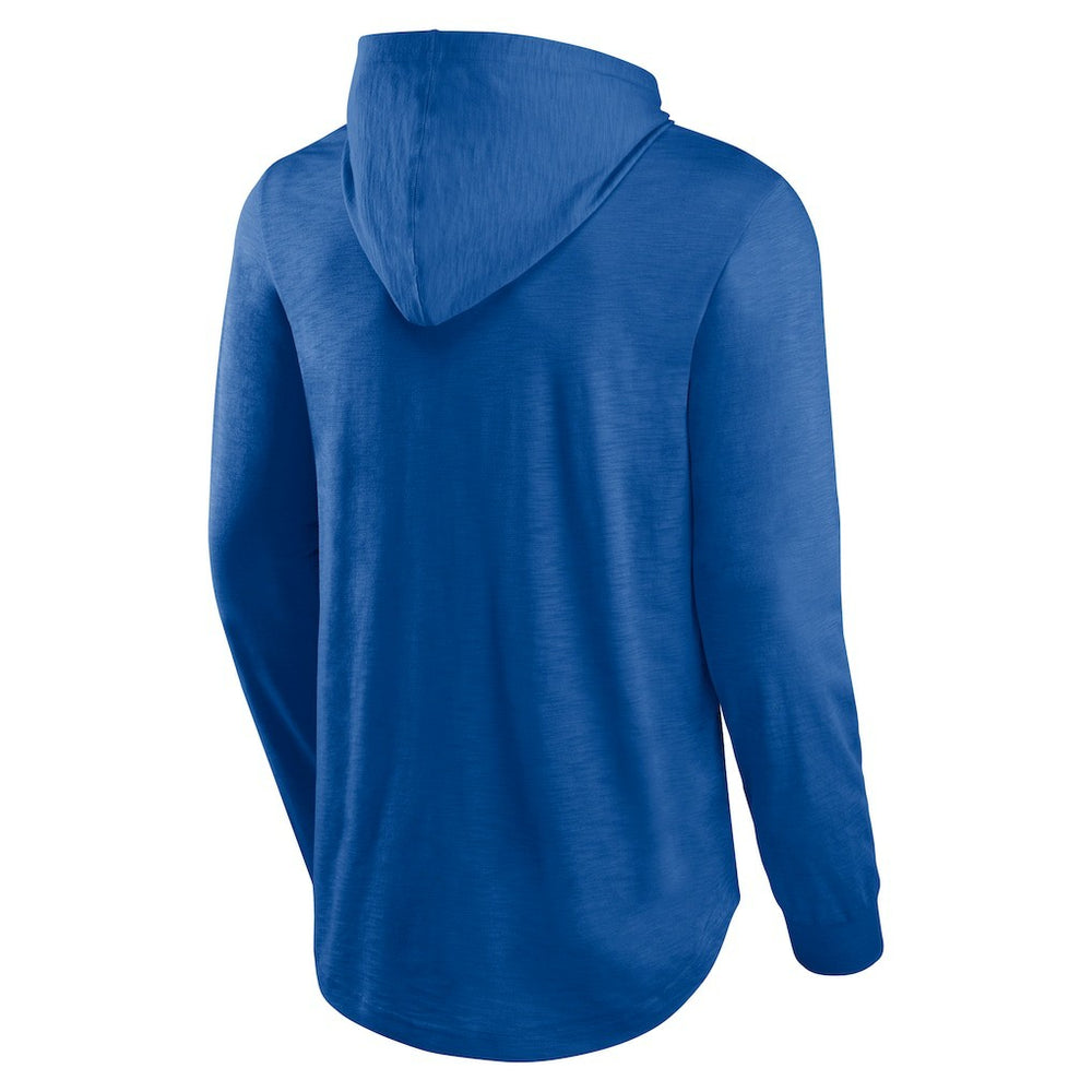 Fanatics New England Patriots Front Runner Long Sleeve Hooded T-Shirt Royal