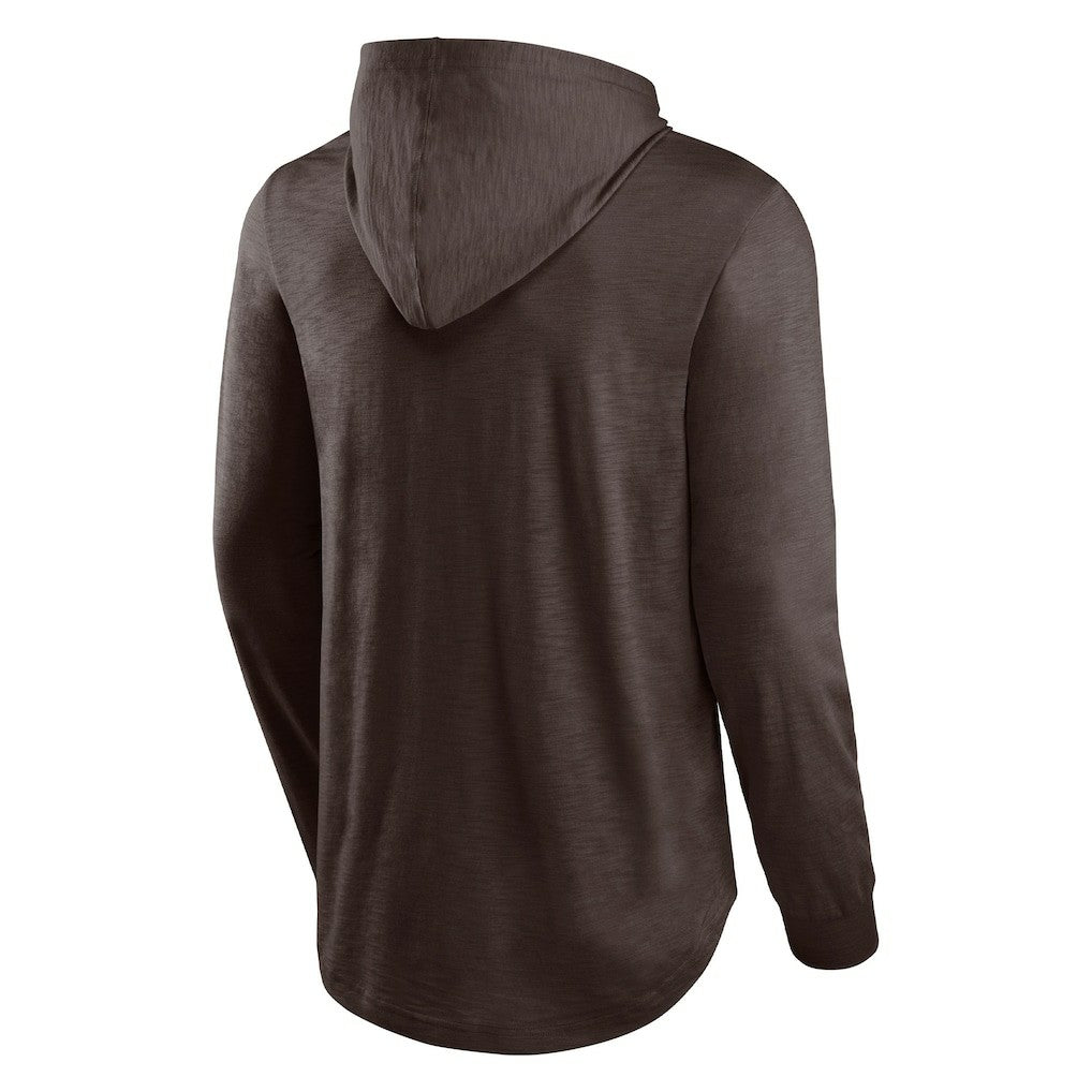 Fanatics Cleveland Browns Front Runner Long Sleeve Hooded T-Shirt Brown