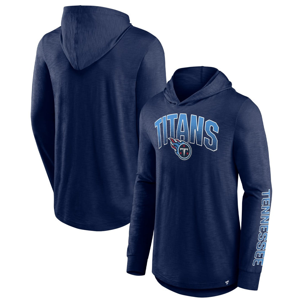 Fanatics Tennessee Titans Front Runner Long Sleeve Hooded T-Shirt Navy