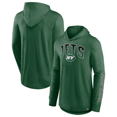 Fanatics New York Jets Front Runner Long Sleeve Hooded T-Shirt Green