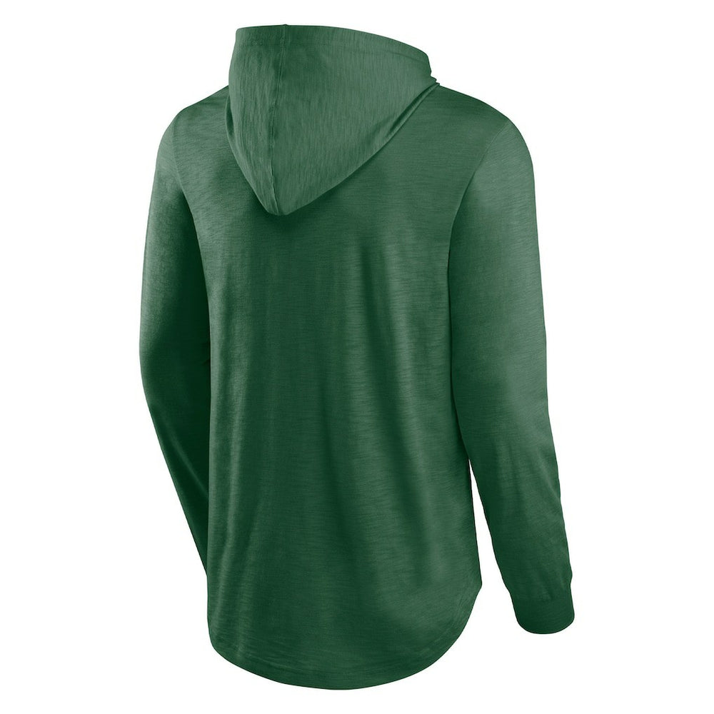 Fanatics New York Jets Front Runner Long Sleeve Hooded T-Shirt Green