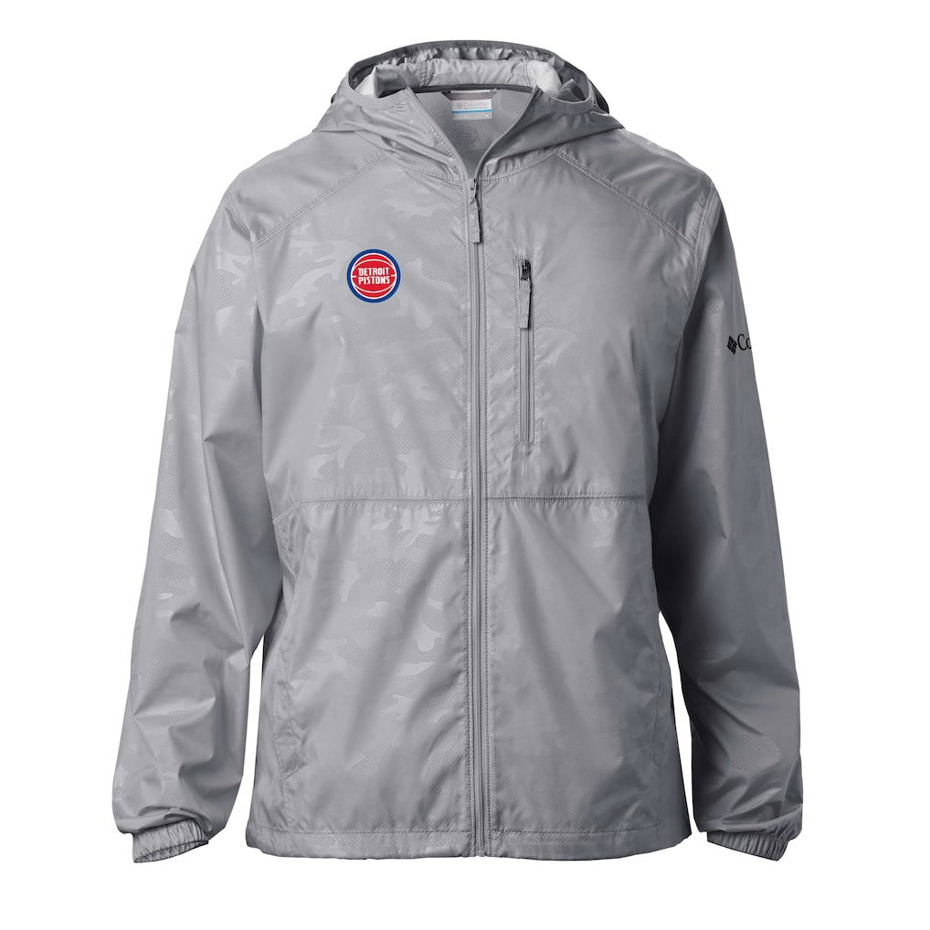 Detroit Pistons Camo Flash Forward Full-Zip Windbreaker Jacket for sale Gray | Columbia Lifestyle