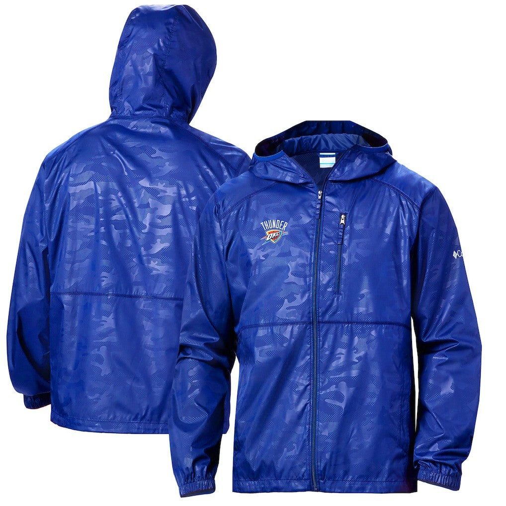 Oklahoma City Thunder Camo Flash Forward Full-Zip Windbreaker Jacket Blue | Columbia discount