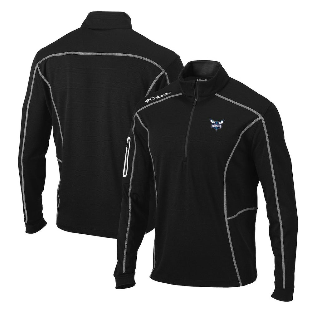 Charlotte Hornets Team Shotgun Quarter-Zip Pullover Jacket Black | Columbia US