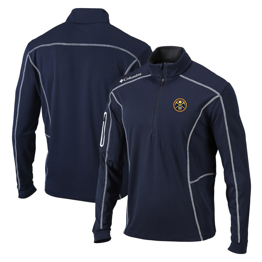 Denver Nuggets Shotgun Quarter-Zip Pullover Jacket for sale Navy | Columbia