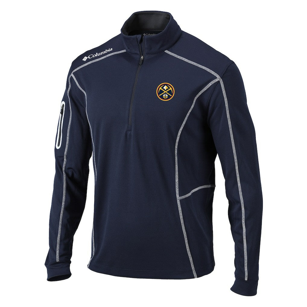 Denver Nuggets Shotgun Quarter-Zip Pullover Jacket for sale Navy | Columbia
