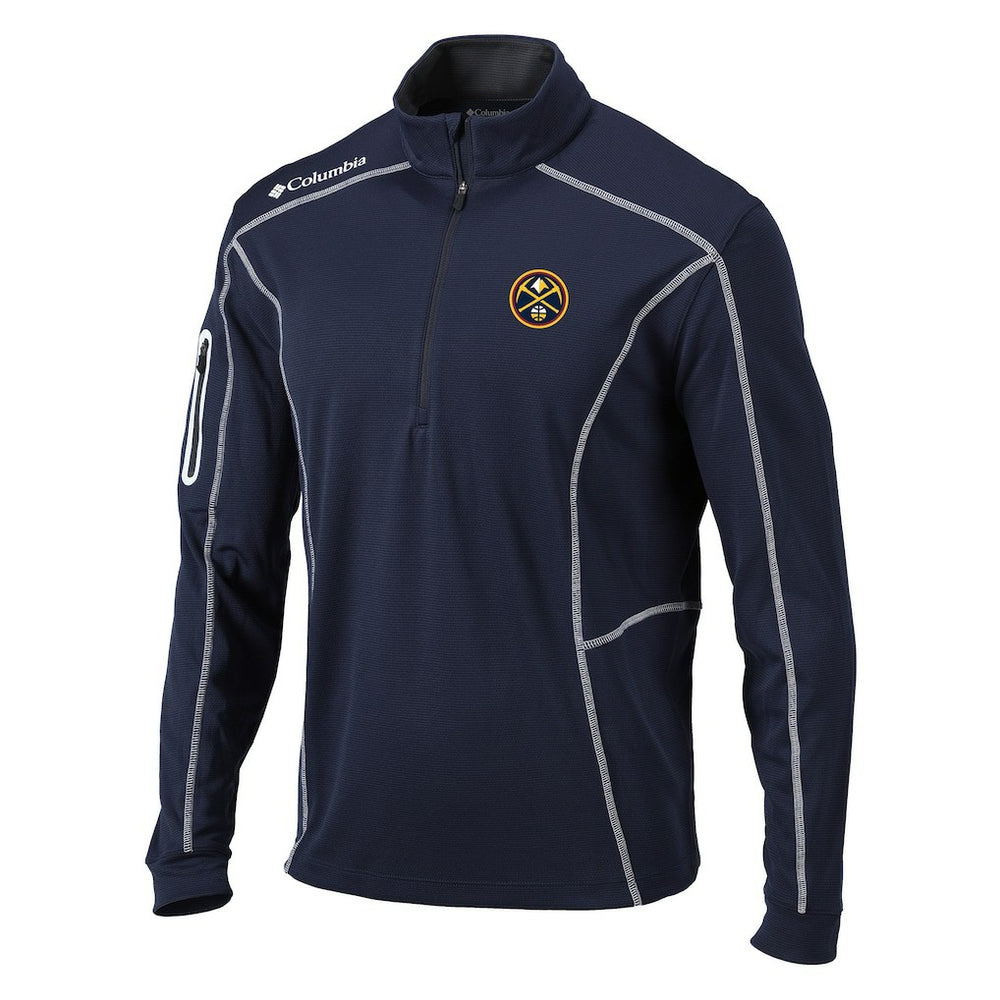 Denver Nuggets Shotgun Quarter-Zip Pullover Jacket for sale Navy | Columbia