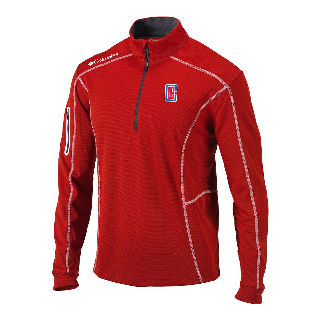 LA Clippers Shotgun Quarter-Zip Pullover Jacket Red | Columbia Near Me