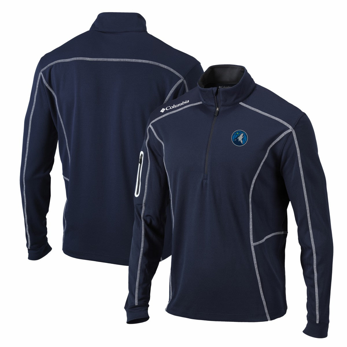 Minnesota Timberwolves Shotgun Quarter-Zip Pullover Jacket Navy | Columbia online