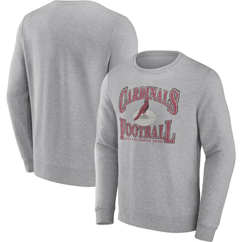 Fanatics Arizona Cardinals Playability Pullover Sweatshirt Heathered Charcoal