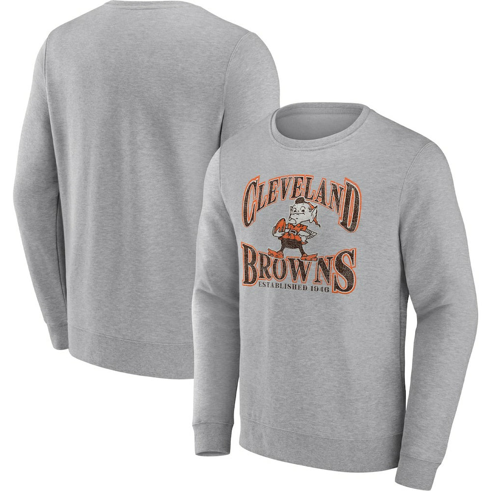 Fanatics Cleveland Browns Playability Pullover Sweatshirt Heathered Gray
