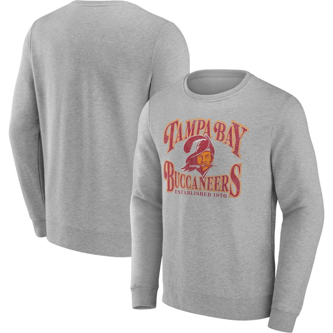 Fanatics Tampa Bay Buccaneers Playability Pullover Sweatshirt Heathered Charcoal