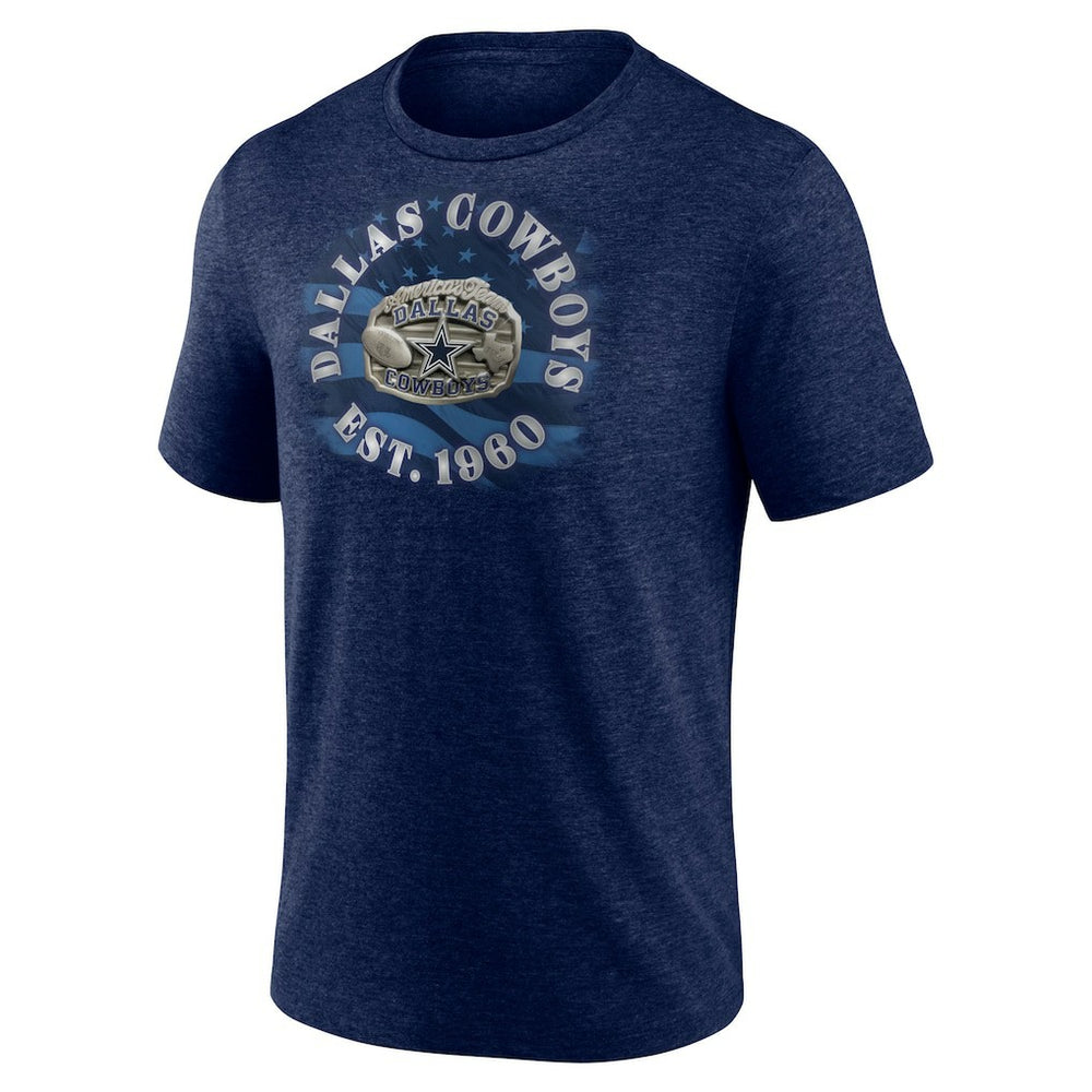 Fanatics Dallas Cowboys Sporting Chance Tri-Blend T-Shirt Heathered Navy