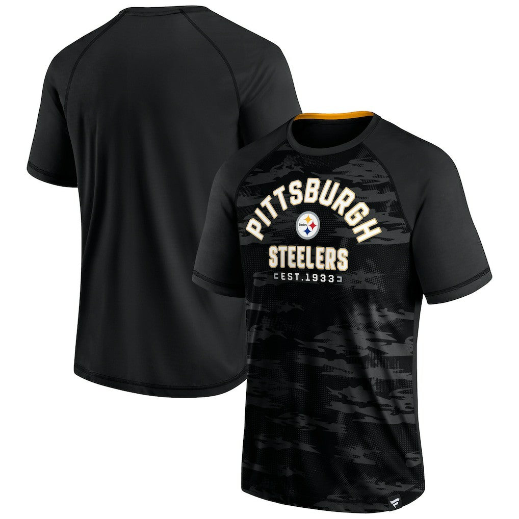 Fanatics Pittsburgh Steelers Hail Mary Raglan T-Shirt Black