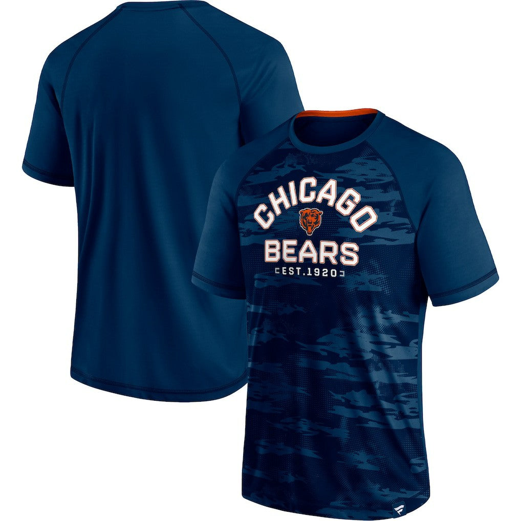 Fanatics Chicago Bears Hail Mary Raglan T-Shirt Navy