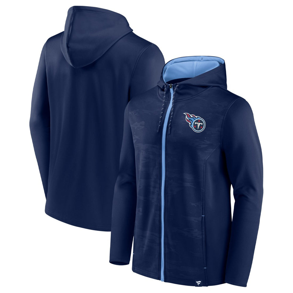 Fanatics Tennessee Titans Ball Carrier Full-Zip Hoodie Navy/Light Blue