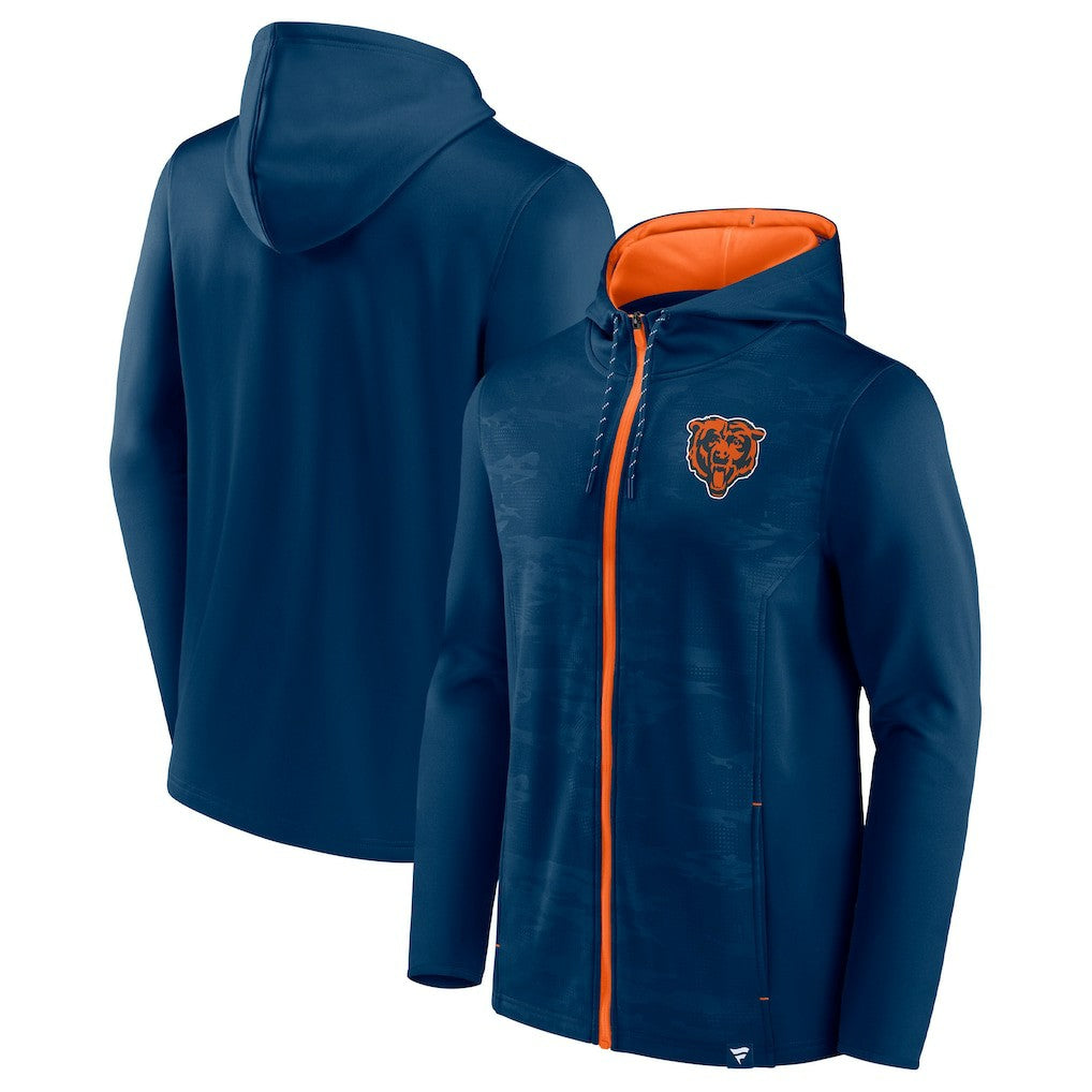 Fanatics Chicago Bears Ball Carrier Full-Zip Hoodie Navy