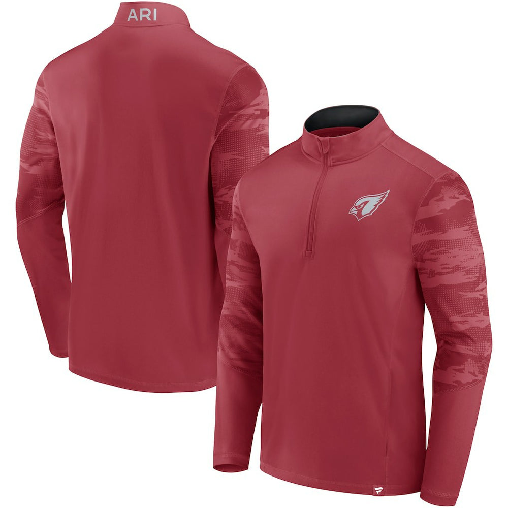 Fanatics Arizona Cardinals Ringer Quarter-Zip Jacket Cardinal