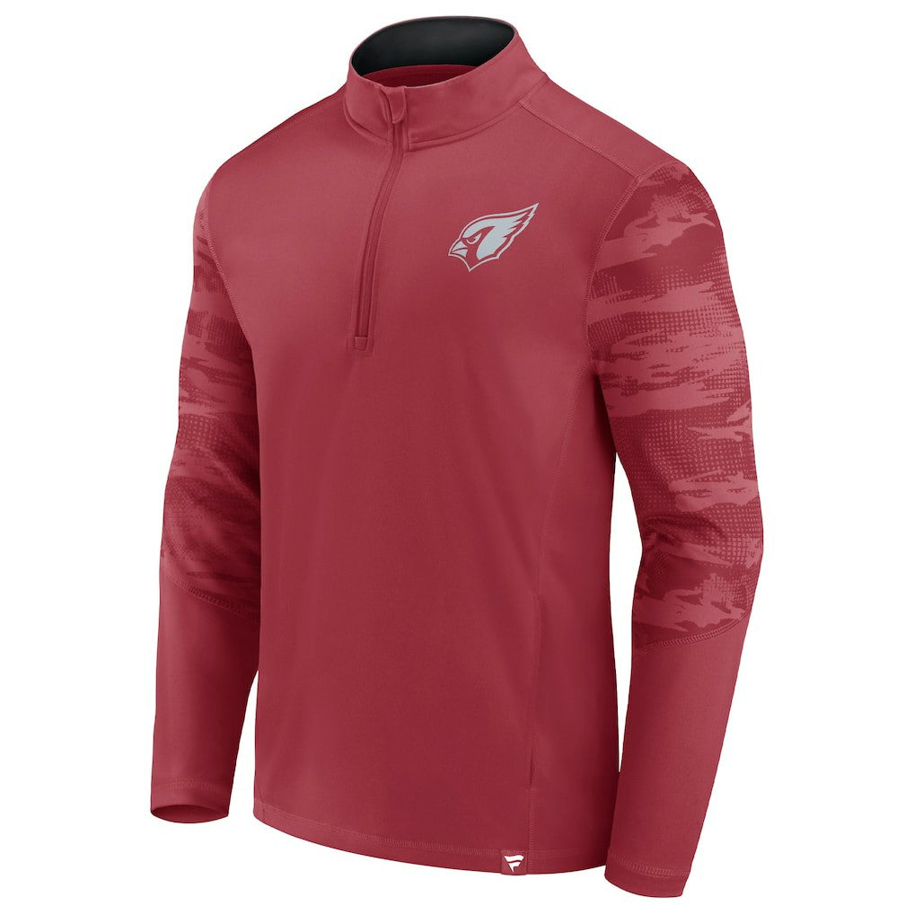 Fanatics Arizona Cardinals Ringer Quarter-Zip Jacket Cardinal