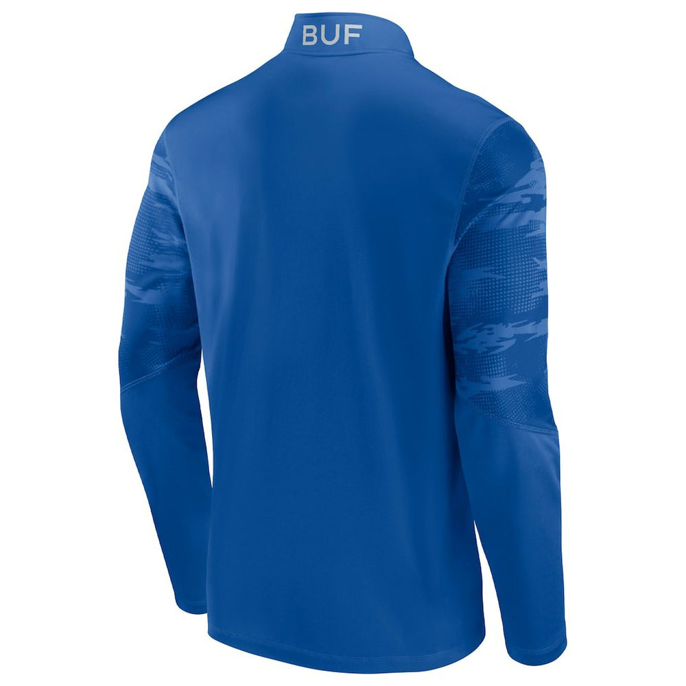 Fanatics Buffalo Bills Ringer Quarter-Zip Jacket Royal/Red