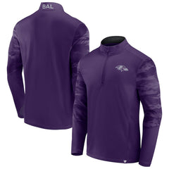 Fanatics Baltimore Ravens Ringer Quarter-Zip Jacket Purple