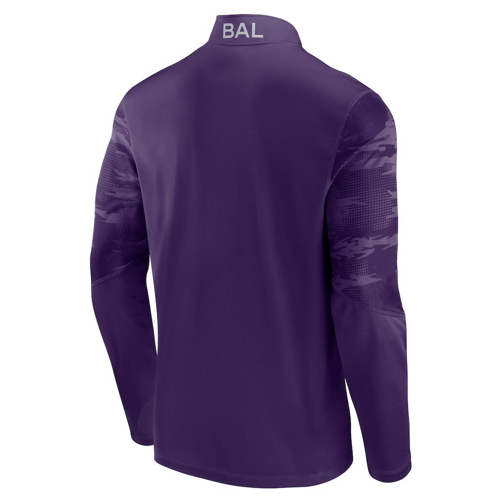 Fanatics Baltimore Ravens Ringer Quarter-Zip Jacket Purple