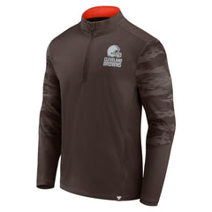 Fanatics Cleveland Browns Ringer Quarter-Zip Jacket Brown