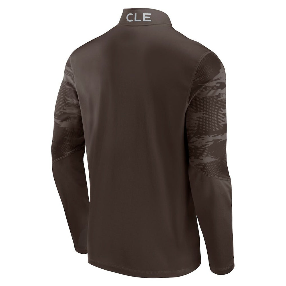 Fanatics Cleveland Browns Ringer Quarter-Zip Jacket Brown