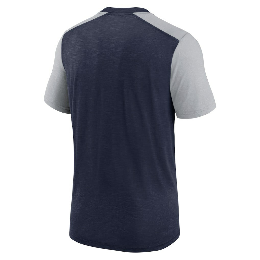 Nike Dallas Cowboys Color Block Team Name T-Shirt Heathered Navy/Heathered Gray