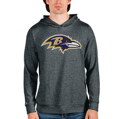 Baltimore Ravens Antigua Team Absolute Pullover Hoodie Heathered Charcoal