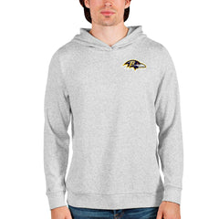 Baltimore Ravens Antigua Absolute Pullover Hoodie Heathered Gray